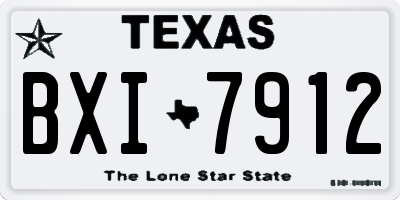 TX license plate BXI7912