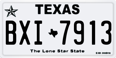 TX license plate BXI7913