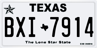TX license plate BXI7914