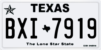 TX license plate BXI7919