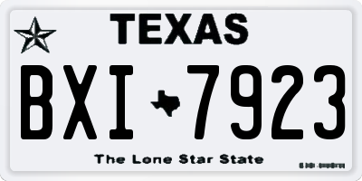 TX license plate BXI7923