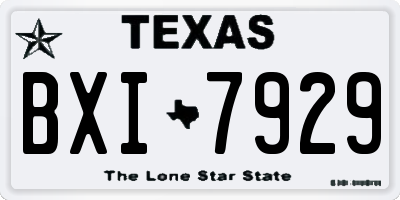 TX license plate BXI7929