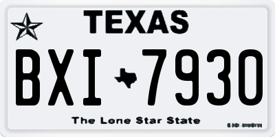TX license plate BXI7930