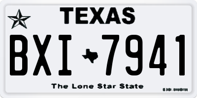 TX license plate BXI7941