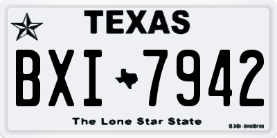 TX license plate BXI7942