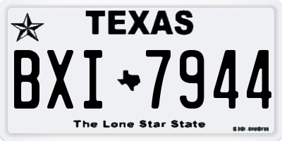 TX license plate BXI7944