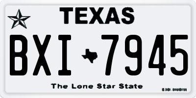TX license plate BXI7945