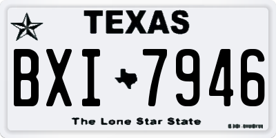 TX license plate BXI7946