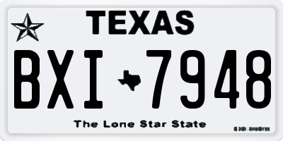 TX license plate BXI7948
