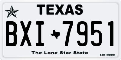 TX license plate BXI7951