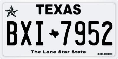 TX license plate BXI7952