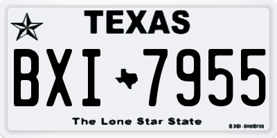 TX license plate BXI7955