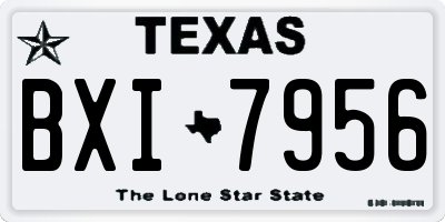 TX license plate BXI7956