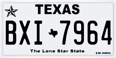 TX license plate BXI7964