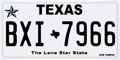 TX license plate BXI7966