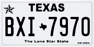 TX license plate BXI7970