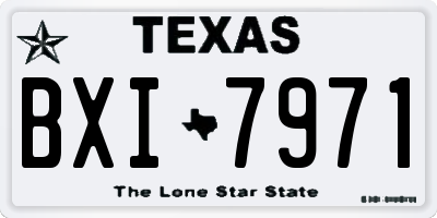 TX license plate BXI7971