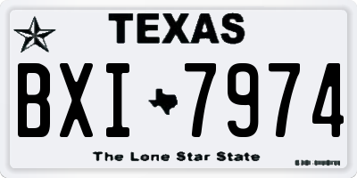 TX license plate BXI7974