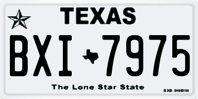 TX license plate BXI7975