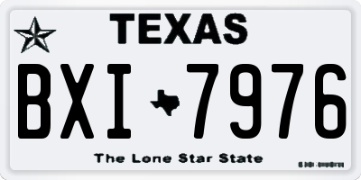 TX license plate BXI7976