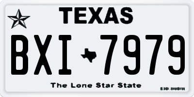 TX license plate BXI7979