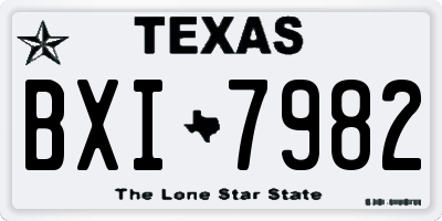 TX license plate BXI7982