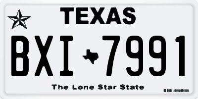 TX license plate BXI7991