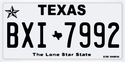TX license plate BXI7992
