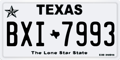 TX license plate BXI7993