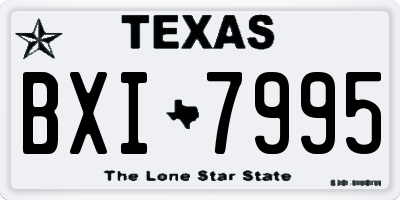 TX license plate BXI7995