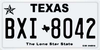 TX license plate BXI8042