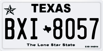 TX license plate BXI8057