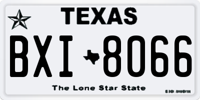 TX license plate BXI8066
