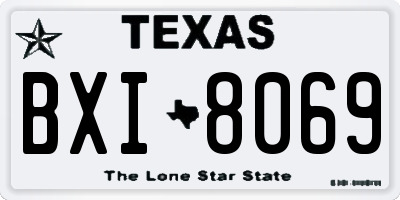 TX license plate BXI8069