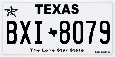 TX license plate BXI8079