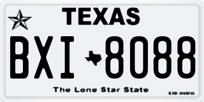 TX license plate BXI8088