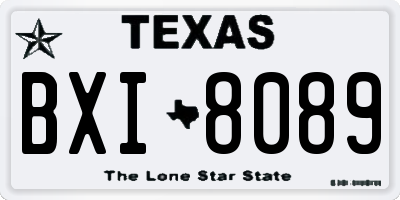 TX license plate BXI8089