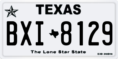 TX license plate BXI8129