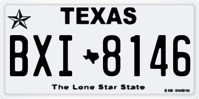 TX license plate BXI8146