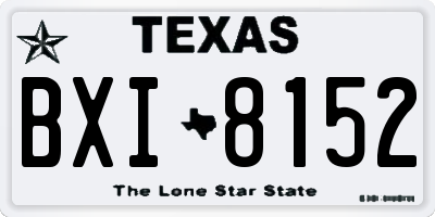 TX license plate BXI8152