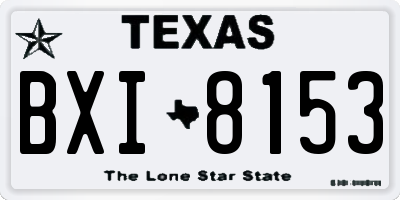 TX license plate BXI8153