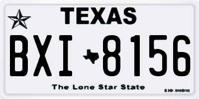TX license plate BXI8156