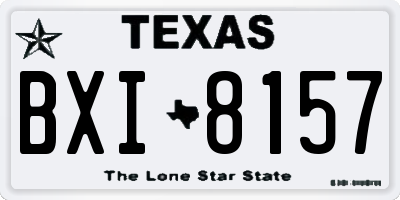 TX license plate BXI8157