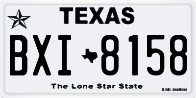TX license plate BXI8158