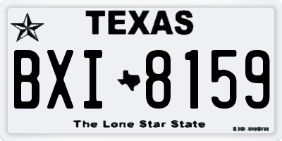 TX license plate BXI8159