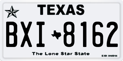 TX license plate BXI8162