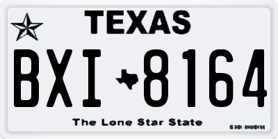 TX license plate BXI8164