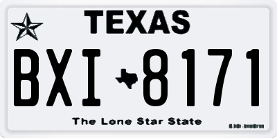 TX license plate BXI8171