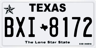 TX license plate BXI8172