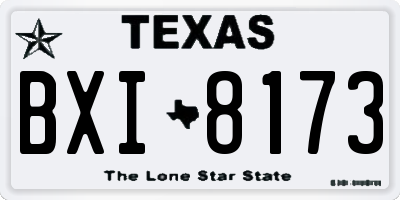TX license plate BXI8173